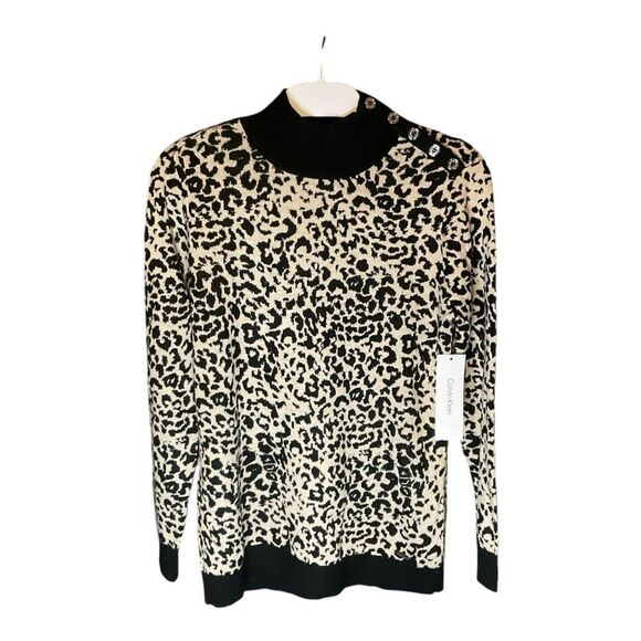 Calvin Klein Cheetah Sweater S - Picture 1 of 5